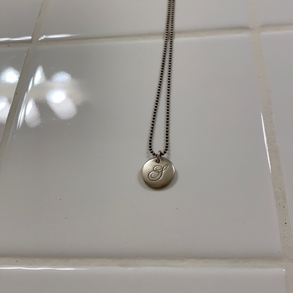 Tiffany Notes Letter S Disc Charm